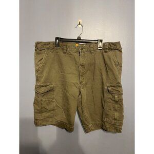 Carhartt Relaxed Fit Cargo Shorts Men’s Size 46 Army Green Utility Hiking Shorts